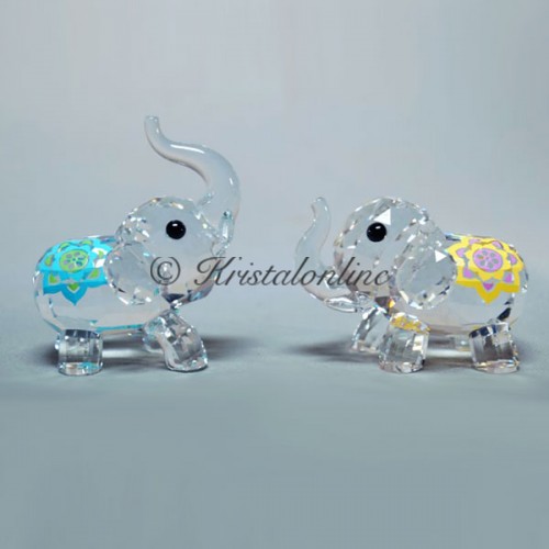 Swarovski Kristal | Silver Crystal | Aziatische Sýmbolen | Gelukkige Olifanten | 5428004